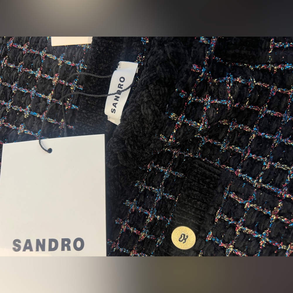 Sandro Vella Tweed Lurex Mini Skirt - Picture 7 of 8